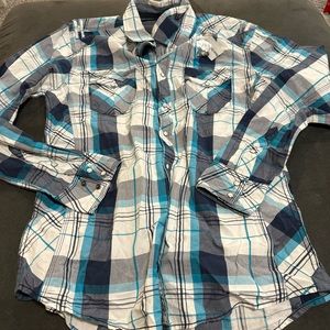 NWT BKE Pearl Snap Long Sleeve Athletic Fit Button Up